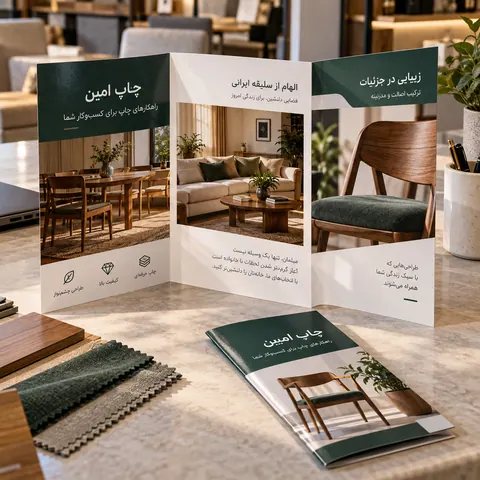 چاپ بروشور گلاسه ۱۷۰ گرم · سایز گسترده A4