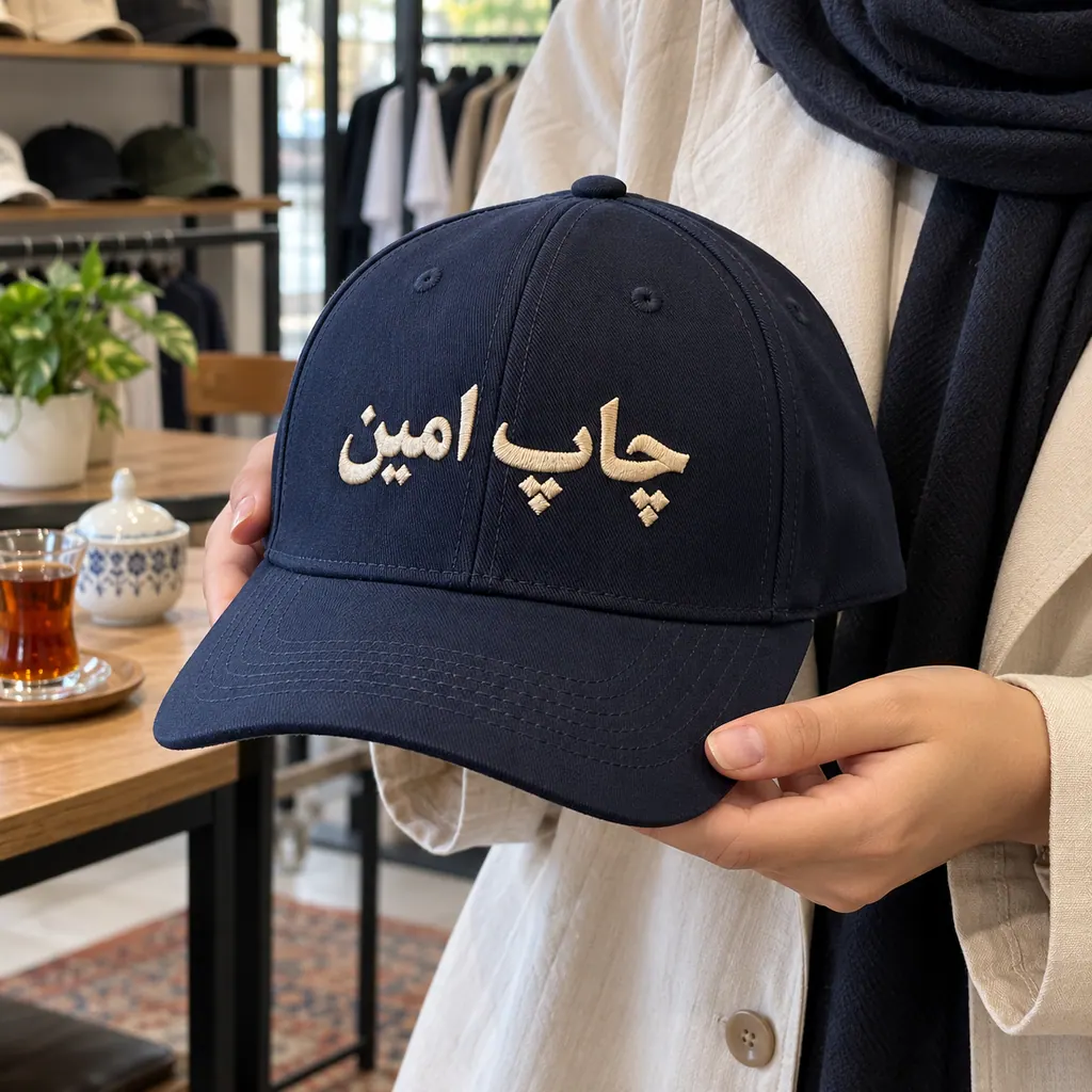 کلاه با گلدوزی · مشخصات نمونه · سایز بزرگسال · گلدوزی · یک‌رو