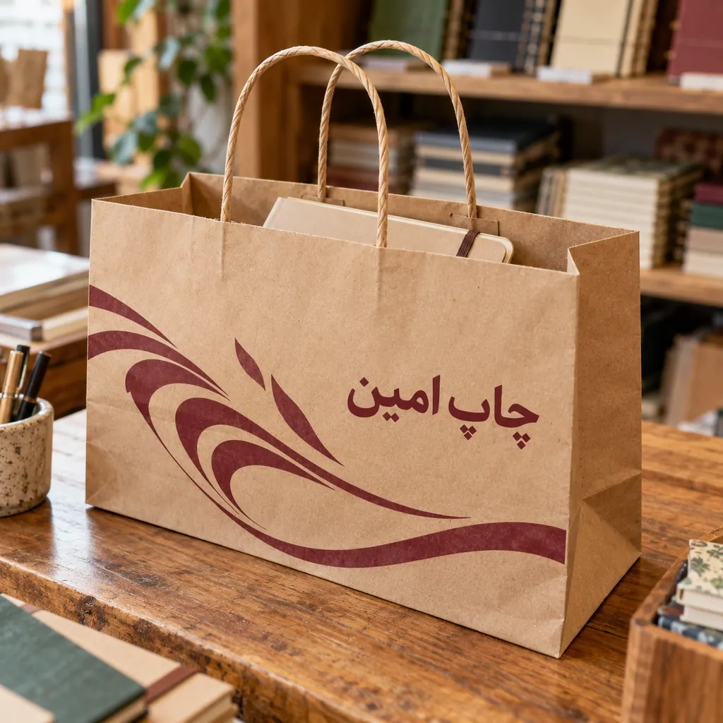 چاپ ساک دستی کرافت ۱۲۰ گرم · 26×16.5 عطف 6.5