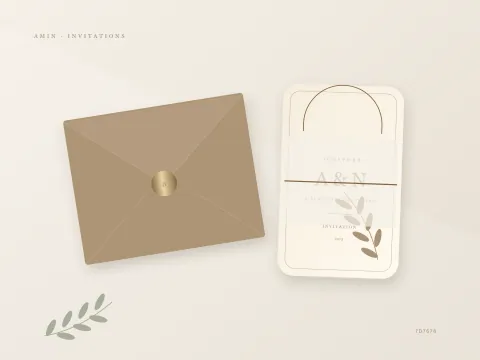 طرح تصویری اختصاصی امین برای کارت عروسی کالکی لبه گرد · i503